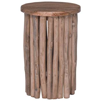 Hocker Natur 30 x 30 x 45 cm Massivholz Teak