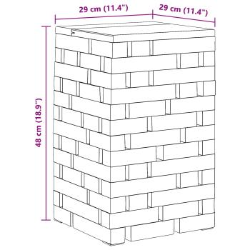 Hocker Natur 29 x 29 x 48 cm Massivholz Altholz