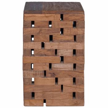 Hocker Natur 29 x 29 x 48 cm Massivholz Altholz