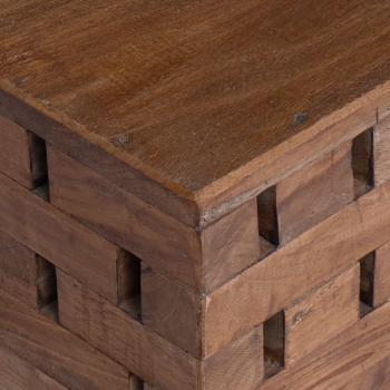 Hocker Natur 29 x 29 x 48 cm Massivholz Altholz