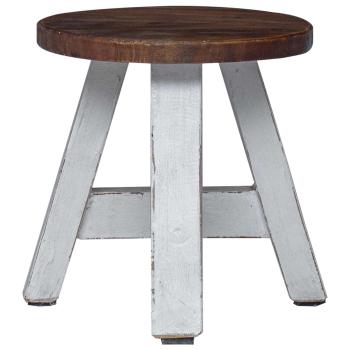 Hocker Natur 22 x 22 x 24 cm Mahagoni Holz