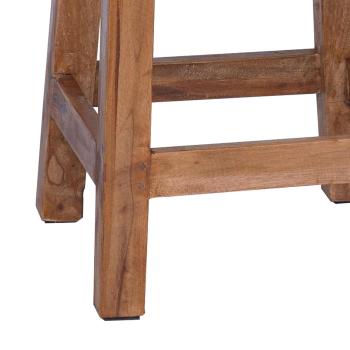 Hocker Natur 30 x 30 x 47 cm Mahagoni Holz