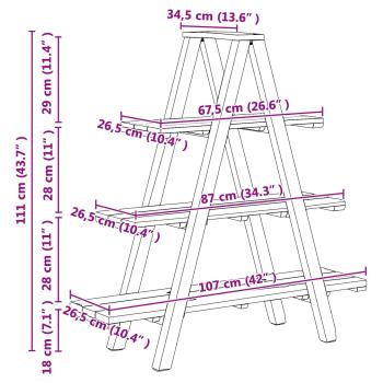 Klappregal Braun 79,5 x 35 x 112 cm Massives upgecyceltes Holz