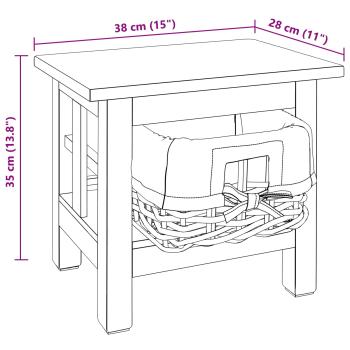 Beistelltisch Braun Massivholz Mahagoni