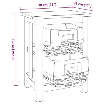 Beistelltisch Braun Massivholz Mahagoni