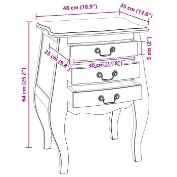 Aufbewahrungstruhe 48 x 35 x 64 cm Massives Mahagoni Holz