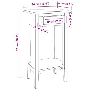 Pflanzenständer Braun 34 x 25 x 52 cm Mahagoni Holz