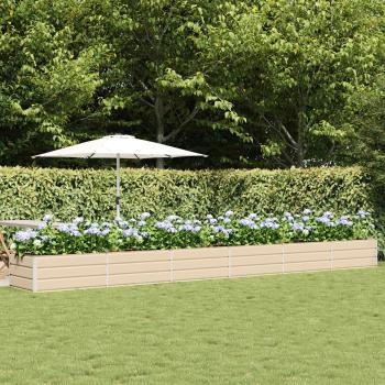 ARDEBO.de - Pflanzkübel Elfenbein 600 x 80 x 45 cm Stahl