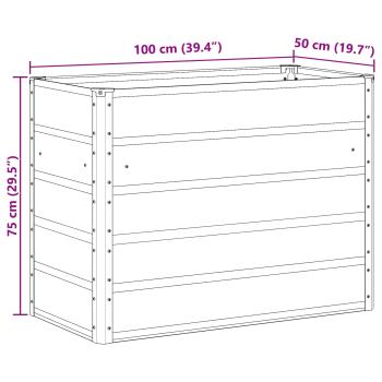 Pflanzkübel Elfenbein 480 x 50 x 45 cm Verzinkter Stahl