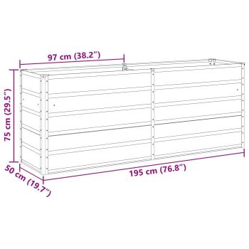 Pflanzkübel Elfenbein 480 x 50 x 45 cm Verzinkter Stahl