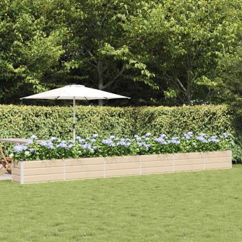 ARDEBO.de - Pflanzkübel Elfenbein 480 x 50 x 45 cm Verzinkter Stahl