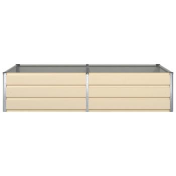 Pflanzkübel Elfenbein 195 x 100 x 45 cm Verzinkter Stahl