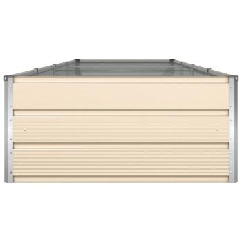 Pflanzkübel Elfenbein 195 x 100 x 45 cm Verzinkter Stahl