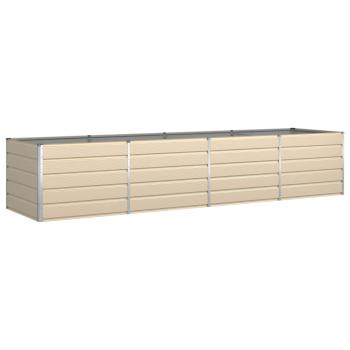 Pflanzkübel Elfenbein 195 x 100 x 45 cm Verzinkter Stahl