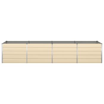 Pflanzkübel Elfenbein 195 x 100 x 45 cm Verzinkter Stahl