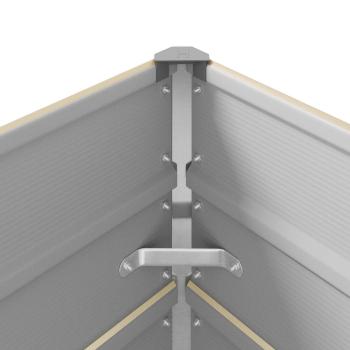 Pflanzkübel Elfenbein 195 x 100 x 45 cm Verzinkter Stahl