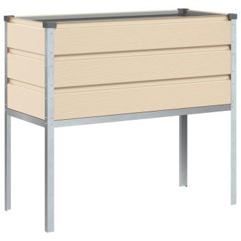 Pflanzkübel Elfenbein 100 x 45 x 90 cm Verzinkter Stahl