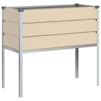 Pflanzkübel Elfenbein 100 x 45 x 90 cm Verzinkter Stahl