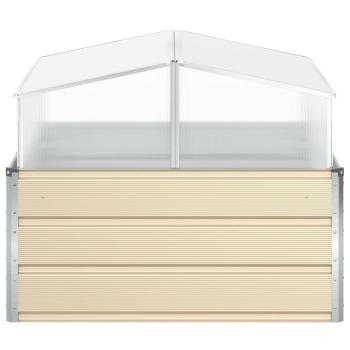 Pflanzkübel Elfenbein 100 x 100 x 77 cm Verzinkter Stahl