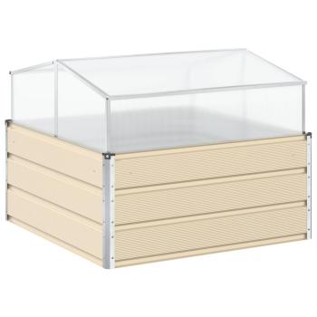 Pflanzkübel Elfenbein 100 x 100 x 77 cm Verzinkter Stahl