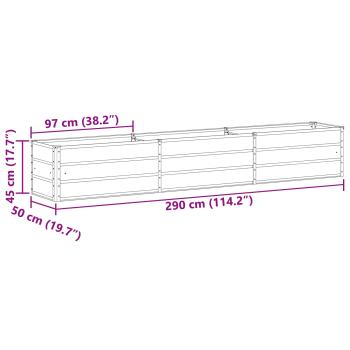 Pflanzkübel Hellgrau 480 x 50 x 45 cm Verzinkter Stahl