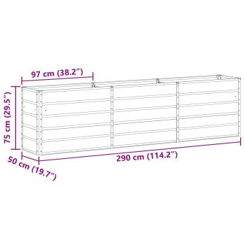 Pflanzkübel Hellgrau 480 x 50 x 45 cm Verzinkter Stahl