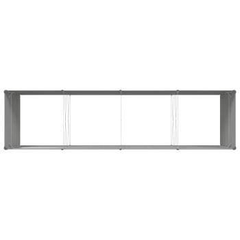 ARDEBO.de - Pflanzkübel Hellgrau 195 x 100 x 45 cm Verzinkter Stahl