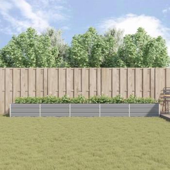 Pflanzkübel Hellgrau 195 x 100 x 45 cm Verzinkter Stahl