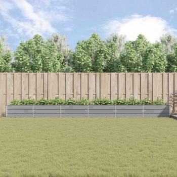 Pflanzkübel Hellgrau 195 x 100 x 45 cm Verzinkter Stahl