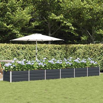 ARDEBO.de - Pflanzkübel Anthrazit 480 x 80 x 45 cm Stahl