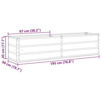 Pflanzkübel Anthrazit 480 x 50 x 45 cm Verzinkter Stahl