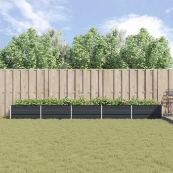 ARDEBO.de - Pflanzkübel Anthrazit 195 x 100 x 45 cm Verzinkter Stahl