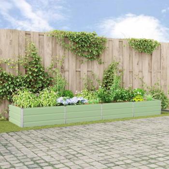 ARDEBO.de - Pflanzkübel Pastellgrün 195 x 100 x 45 cm Verzinkter Stahl