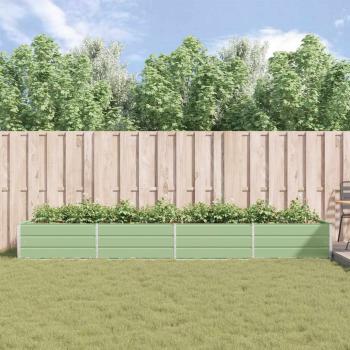 Pflanzkübel Pastellgrün 195 x 100 x 45 cm Verzinkter Stahl