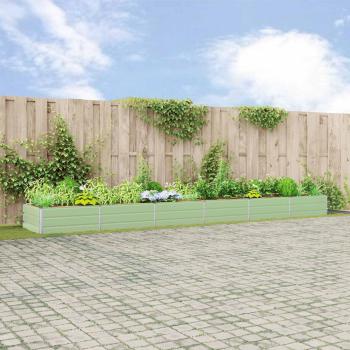 ARDEBO.de - Pflanzkübel Pastellgrün 195 x 100 x 45 cm Verzinkter Stahl