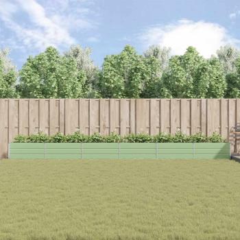 Pflanzkübel Pastellgrün 195 x 100 x 45 cm Verzinkter Stahl