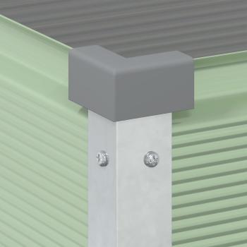 ARDEBO.de - Pflanzkübel Pastellgrün 100 x 45 x 90 cm Verzinkter Stahl