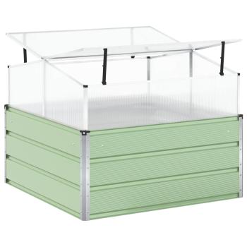 Pflanzkübel Pastellgrün 100 x 100 x 77 cm Verzinkter Stahl