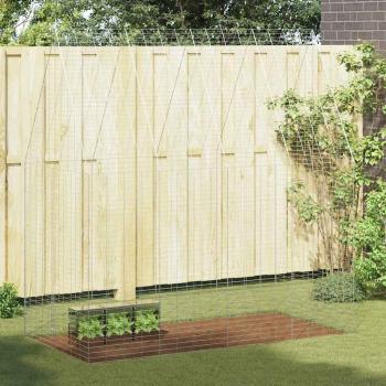 ARDEBO.de - Hasenkäfig Silber 400 x 100 x 210 cm Verzinkter Stahl