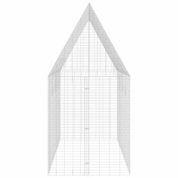 Hasenkäfig Silber 400 x 100 x 210 cm Verzinkter Stahl