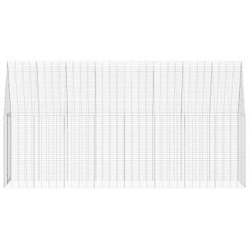 Hasenkäfig Silber 400 x 100 x 210 cm Verzinkter Stahl