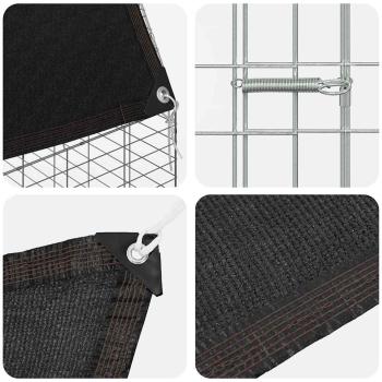 Hasenkäfig Silber 200 x 100 x 210 cm Verzinkter Stahl