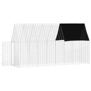 Hasenkäfig Silber 400 x 100 x 210 cm Verzinkter Stahl
