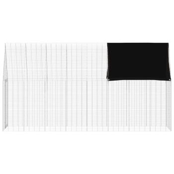 Hasenkäfig Silber 400 x 100 x 210 cm Verzinkter Stahl