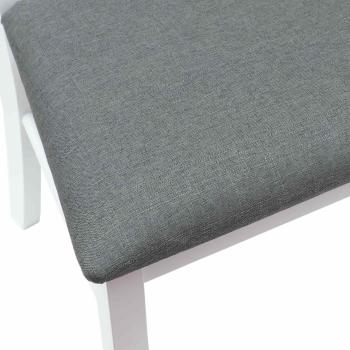 ARDEBO.de - Esszimmerstühle 2 pcs Weiß 50 x 52,5 x 91 cm Massives Gummiholz