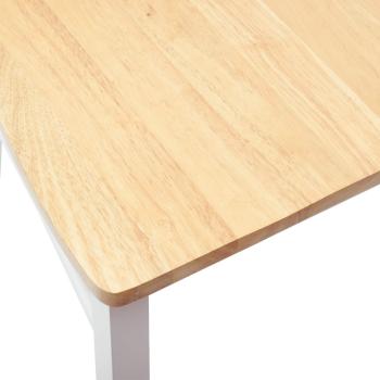 Esszimmerstühle 2 pcs Weiß 50 x 52,5 x 91 cm Massives Gummiholz