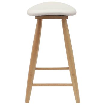 ARDEBO.de - Esszimmerstühle 2 pcs Natur 46 x 37 x 63 cm Massives Gummiholz