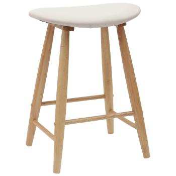 Esszimmerstühle 2 pcs Natur 46 x 37 x 63 cm Massives Gummiholz