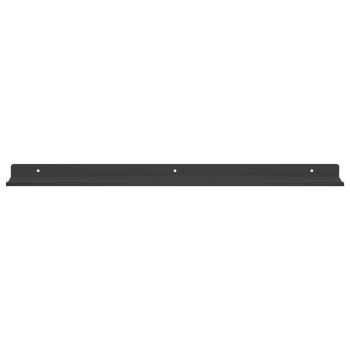 Wandregal mit Regal Wandmontiert 2 pcs Schwarz 80 x 9 x 2.5 cm