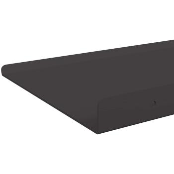 Wandregal mit Regal Wandmontiert 2 pcs Schwarz 80 x 9 x 2.5 cm